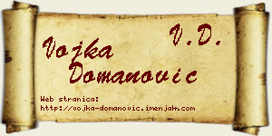 Vojka Domanović vizit kartica